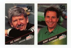 Neil Bonnett Kenny Bernstein 1994 Finish Line Racing Silver Series Parallel Card - Picture 1 of 2