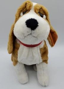 Vtg Brooklyn Doll Toy and Novelty Company Hound Dog Plush 13" Stuffed Red Collar - Picture 1 of 7