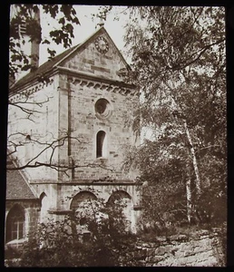 Glass Magic Lantern Slide MAULBRONN ABBEY NO5 TRANSEPT C1920 PHOTO GERMANY - Picture 1 of 2