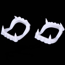 4pcs Dentures Kid Cosplay Props Spoof Tooth Dress Toys for Party (White)