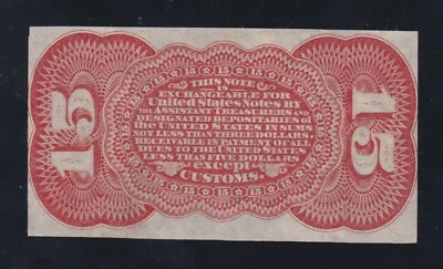 US 15c Fractional Currency Specimen Note Red Back spwmb FR 1276sp Ch CU (-022) - Image 1 of 2