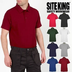 Camisetas polo de trabajo premium SITE KING para hombre talla S a 5XL - TRABAJO INFORMAL DEPORTE 240 - Imagen 1 de 24