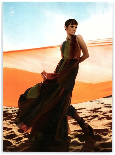 Model Lucan Gillespie Dior Dress Bottega Veneta Necklace magazine CLIPPING photo