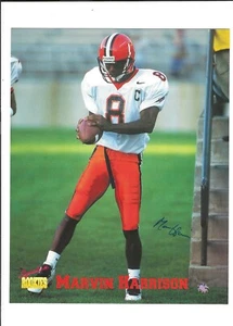 FOTO DE FÚTBOL FIRMADA MARVIN HARRISON 8x10 1996 firma tarjeta de novato - Imagen 1 de 1