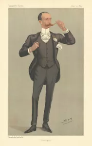 VANITY FAIR SPY CARTOON Robert Hermon-Hodge Baron Wyfold 'Accrington' 1892 - Picture 1 of 2