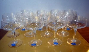 12 Lady Victoria Champagne Dessert Sherbet Fine 24% Lead Crystal Glass Hand Cut - Picture 1 of 8