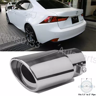 For Lexus IS200T 250 300 Car Stainless Rear Exhaust Pipe Tail Muffler Tip Silver - Image 1 of 4