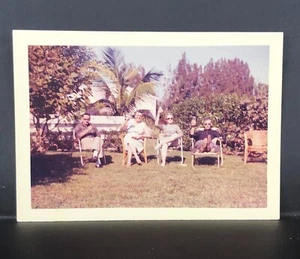 Ft. Lauderdale,FL Photo Vintage Snapshot Beautiful Mid Century Yard Furniture  - Picture 1 of 5
