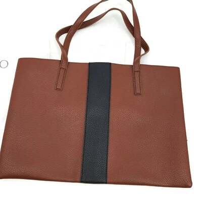 New Vince Camuto Red Desert Tote Bag Purse Brown Vegan Leather - Image 1 of 4