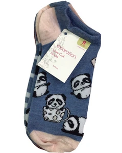 Xhileration Womens (6) Pair Low Cut Sock Bundle Panda Solid Strips Size 4-10 - Picture 1 of 3