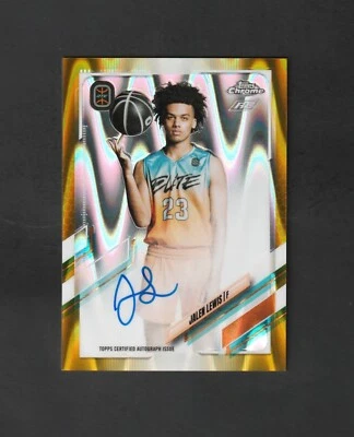 2021-22 Topps Chrome OTE Overtime JALEN LEWIS RC ~~ GOLD Raywave AUTO #15/50 - Image 1 of 2