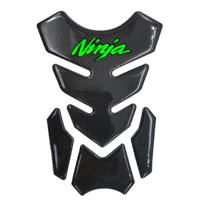 Carbon Fiber Fuel Gas Tank Pad Protector Decals Compatible With Ninja ZX6R ZX14R - Image 1 of 2