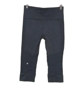 Lululemon Athletica Seamlessly Street Crop Leggings Women's Size 4 Dark Gray - Picture 1 of 10