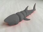Articulated Shark Toy - 3D Printed - Gray
