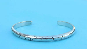 Damen Armreif 5 mm breit dekorativ - 925 Sterling Silber - Bild 1 von 4