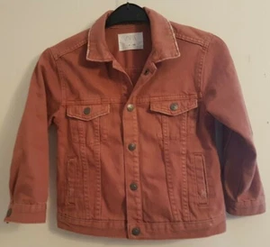 Zara KIDS Pink Denim Jacket Size 6/116 cm - Picture 1 of 3