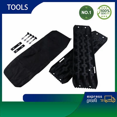 2x Sandbleche Schwarz Tracks Berge Board Offroad Traktionshilfe Anfahrhilfe - Bild 1 von 4