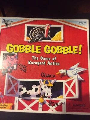 GOBBLE GOBBLE! KIDS FUN BOARD GAME OF BARNYARD ANTICS Complete No Instructions - Image 1 of 3