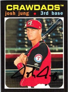 2020 TOPPS HERITAGE MINOR LEAGUE JOSH JUNG ROOKIE SP HICKORY CRAWDADS #203