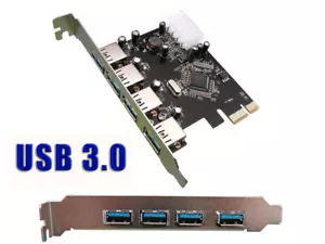 PCI EXPRESS PCIE Controleur USB 3.0 USB3 SUPERSPEED - 4 PORTS / CHIPSET VIA - Photo 1/2