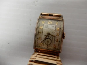 VINTAGE GRUEN WRIST WATCH VERI THIN RUNNING - Picture 1 of 7