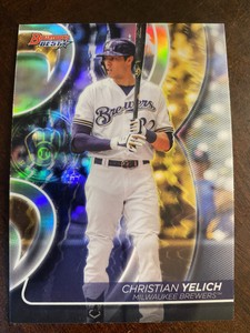 2020 Bowman's Best Refractor - Christian Yelich #9 Milwaukee Brewers