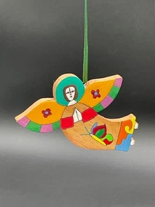 El Salvador La Palma Praying Angel Christmas Ornament Flower Butterfly - Picture 1 of 5