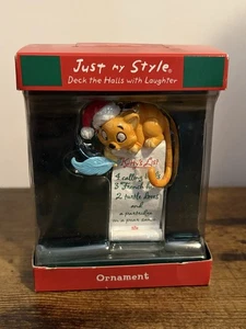 Kittys List Christmas Tree Cat Ornament New In Box - Picture 1 of 3