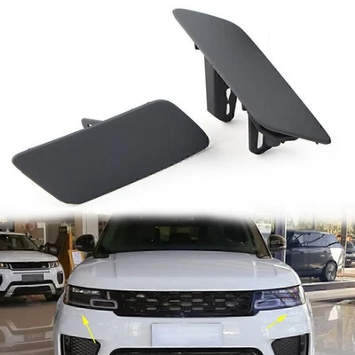 Pair Headlamp Washer Cover Cap For Land Rover Range Rover Sport 2018-2021 2019 - Image 1 of 4