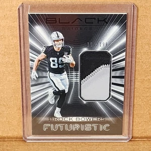 Brock Bowers 2025 Black Futuristic Jersey #194/199 Las Vegas Raiders - Bild 1 von 3