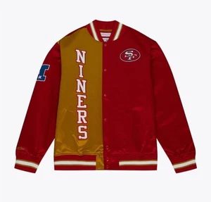 San Francisco 49ers OG 2.0 Lightweight Satin Full-Snap Jacket Mitchell & Ness Lg - Picture 1 of 4