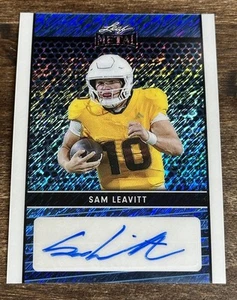 !!️2024 Leaf Collective Metal Sam Leavitt Auto RC #4/20 Arizona State Sun Devil - Bild 1 von 2