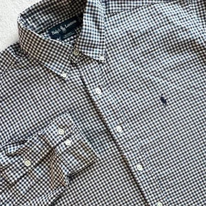 Ralph Lauren Blake Shirt Mens L Gingham Checkered Casual Preppy Stylish Designer - Picture 1 of 8