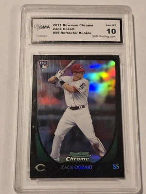 Bowman Draft Zack Cozart #59 GMA 10 2011 como nuevo novato RC gema Foto 1 de 2