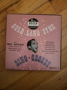 BING CROSBY - AULD LANG SYNE - DECCA LABEL - (4) 45'S - BOX SET 1950 7" NICE - Picture 1 of 4