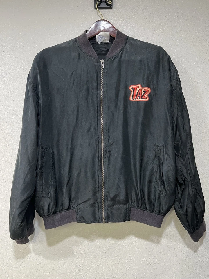 Looney Toons Vintage TAZ Tasmanian Devil Silk Jacket Women’s Size Medium 90’s - Image 1 of 4