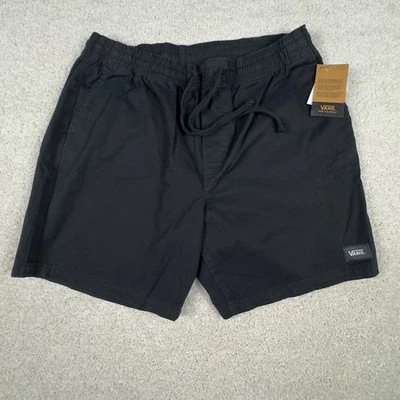 Vans Board Shorts Mens Size L Large Black Stretch Cotton Pockets Skateboard NEW! - Image 1 of 4