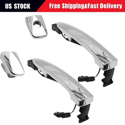 Exterior Door Handle For 2009-2014 Nissan Murano Maxima Set of 2 Front Chrome - Image 1 of 4