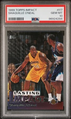 1999 Topps Impact #I17 Shaquille O'Neal PSA 10 - Imagem 1 de 2