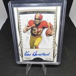KEN HOUSTON 2022 LEAF TRINITY FOOTBALL AUTO /40 Redskins/Hall Of Fame - Afbeelding 1 van 1