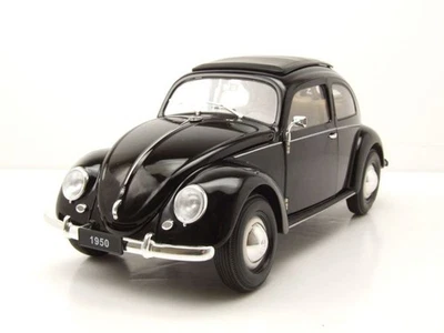 VW Maggiolino Brezelkäfer 1950 Nero Modellino 1:18 Welly - Immagine 1 di 4