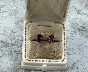 Nuevos aretes de 2 quilates de zafiro genuino de 14K - Imagen 1 de 4