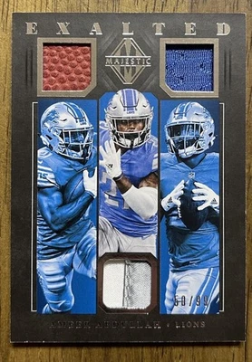 2018 Panini Majestic Exalted Ameer Abdullah Lions Jersey Patch card #d 50/99 - Image 1 of 2