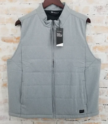 NWT Travis Mathew Women's W-Dash Heather Sleet Gray Full Zip Golf Vest Size XXL - Image 1 of 4