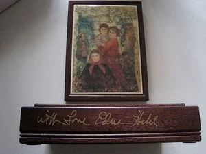 EDNA HIBEL Handsignierte Fliesenbox "Unsere Mutter vor uns" mit Notizkarten - Bild 1 von 6