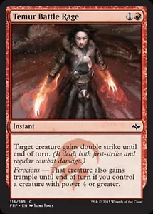 MRM FR/VF 4x Rage de bataille t�murienne - Temur Battle Rage MTG Magic FRF - Imagen 1 de 1