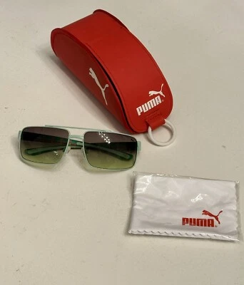 GAFAS DE SOL PUMA PU 15156 GN VERDE CUADROS MONTURA AUTÉNTICA 60-15 Foto 1 de 4