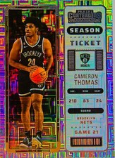 Cameron Thomas 2022-23 Contenders Basketball Infinite Mojo Refractor Card #80