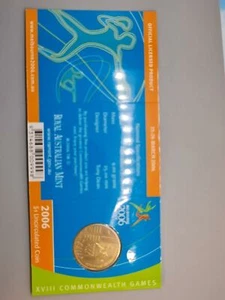 2006 - 'M' mm - Commonwealth Games - RAM on Card - 1 Dollar Coin - chUNC - Picture 1 of 2