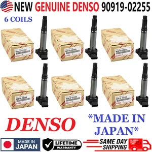 GENUINE DENSO Ignition Coils For 2005-2024 Toyota & Lexus I4 V6 V8, 90919-02255 - Picture 1 of 8